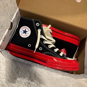 Converse Black and Red High-Tops